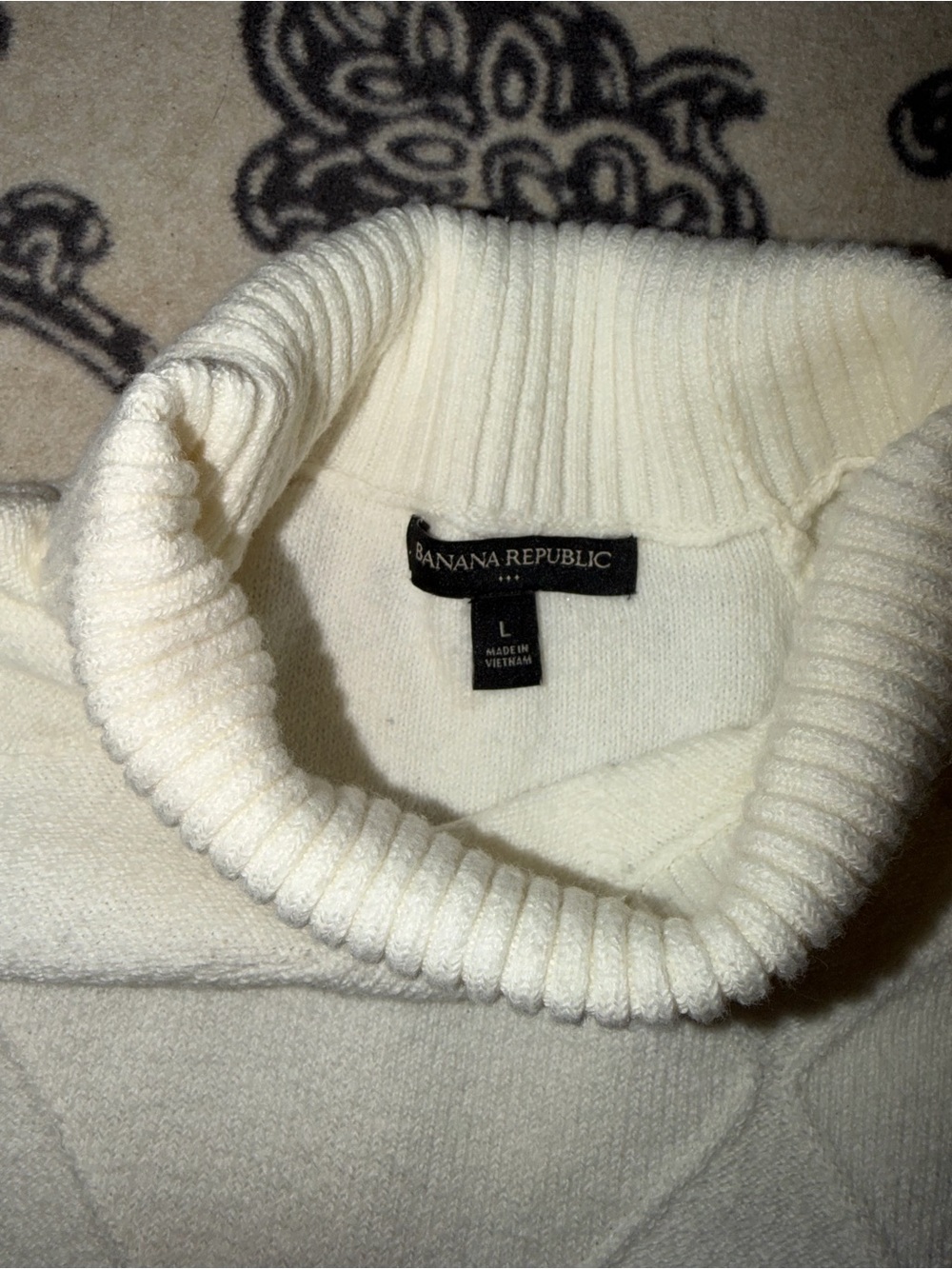 Classic Cream Turtleneck Sweater - Women - Picture 2 of 3